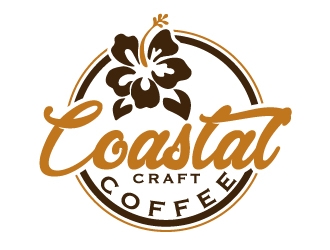 Coastal Craft Coffee logo design by ElonStark