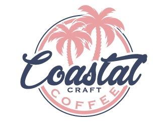 Coastal Craft Coffee logo design by ElonStark