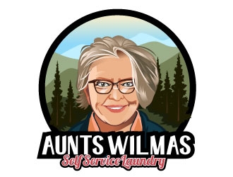 Aunts Wilmas Self Service Laundry  logo design by Suvendu