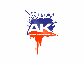 AK Malerservice logo design by santrie