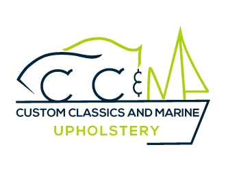 Custom Classics and Marine Upholstery  logo design by Suvendu