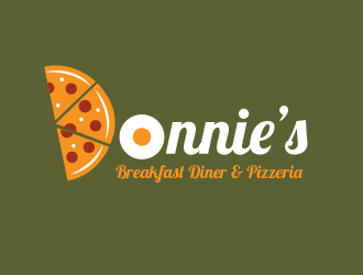 Donnie’s Breakfast Diner & Pizzeria logo design by BeDesign