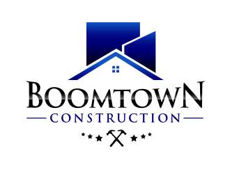 Boomtown Construction logo design by BeDesign