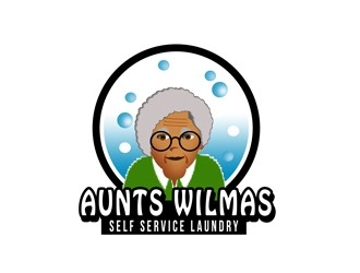 Aunts Wilmas Self Service Laundry  logo design by bougalla005