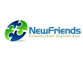 NewFriends (company name) Freundschaft beginnt hier. (Slogan) logo design by Dawnxisoul393