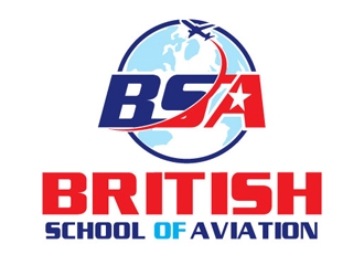 BRITISH SCHOOL OF AVIATION logo design by gogo