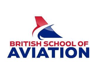 BRITISH SCHOOL OF AVIATION logo design by ElonStark
