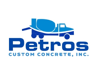 Petros Custom Concrete, Inc. logo design by ElonStark