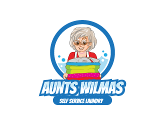 Aunts Wilmas Self Service Laundry  logo design by Donadell