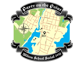 Party on the Point- Milton School Social 2019 logo design by aura