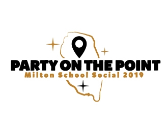Party on the Point- Milton School Social 2019 logo design by ElonStark