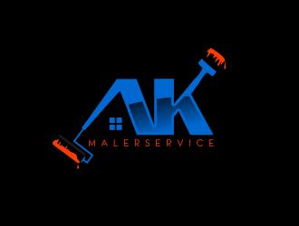 AK Malerservice logo design by schiena
