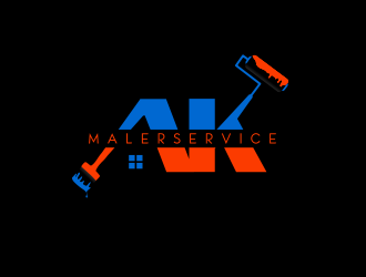 AK Malerservice logo design by schiena