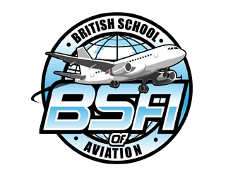 BRITISH SCHOOL OF AVIATION logo design by DreamLogoDesign