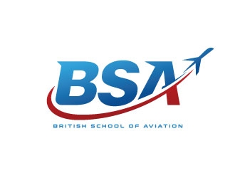 BRITISH SCHOOL OF AVIATION logo design by sanworks
