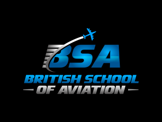 BRITISH SCHOOL OF AVIATION logo design by ingepro