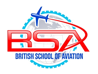 BRITISH SCHOOL OF AVIATION logo design by Suvendu