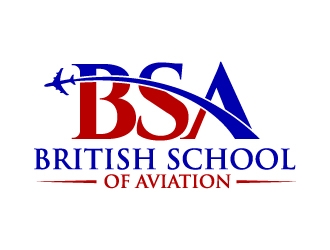 BRITISH SCHOOL OF AVIATION logo design by jaize