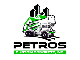Petros Custom Concrete, Inc. logo design by PRN123