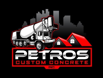 Petros Custom Concrete, Inc. logo design by daywalker
