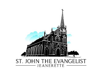 St. John the Evangelist, Jeanerette logo design by uttam