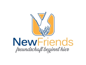 NewFriends (company name) Freundschaft beginnt hier. (Slogan) logo design by openyourmind