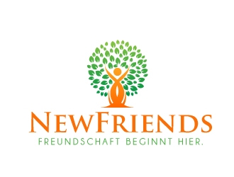 NewFriends (company name) Freundschaft beginnt hier. (Slogan) logo design by ElonStark