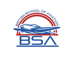 BRITISH SCHOOL OF AVIATION logo design by Webphixo