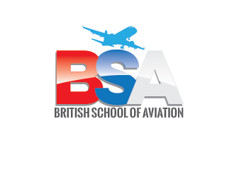 BRITISH SCHOOL OF AVIATION logo design by pixeldesign