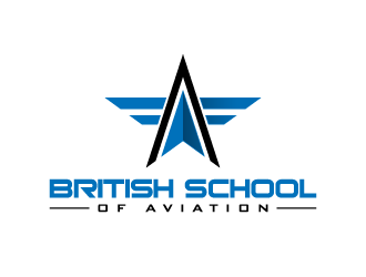 BRITISH SCHOOL OF AVIATION logo design by pencilhand