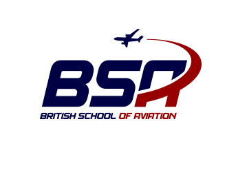 BRITISH SCHOOL OF AVIATION logo design by schiena
