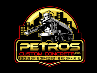Petros Custom Concrete, Inc. logo design by veron
