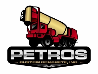 Petros Custom Concrete, Inc. logo design by Eko_Kurniawan