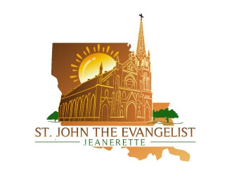 St. John the Evangelist, Jeanerette logo design by uttam