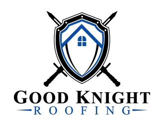 Good Knight Roofing logo design by dshineart