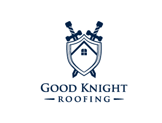 Good Knight Roofing logo design by akupamungkas