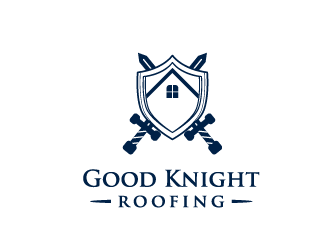 Good Knight Roofing logo design by akupamungkas