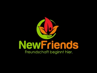 NewFriends (company name) Freundschaft beginnt hier. (Slogan) logo design by Marianne