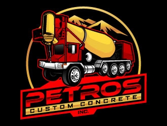Petros Custom Concrete, Inc. logo design by daywalker