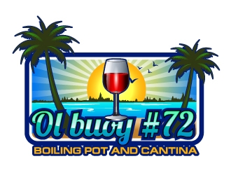 Ol buoy #72 boiling pot and cantina logo design by uttam
