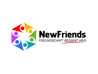 NewFriends (company name) Freundschaft beginnt hier. (Slogan) logo design by serprimero