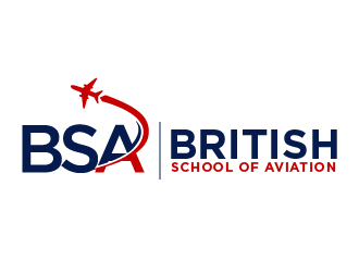 BRITISH SCHOOL OF AVIATION logo design by THOR_