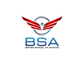 BRITISH SCHOOL OF AVIATION logo design by usef44