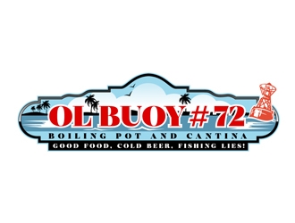 Ol buoy #72 boiling pot and cantina logo design by DreamLogoDesign
