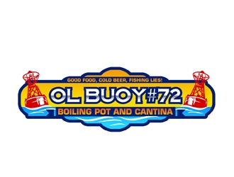 Ol buoy #72 boiling pot and cantina logo design by DreamLogoDesign