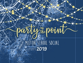 Party on the Point- Milton School Social 2019 logo design by jaize