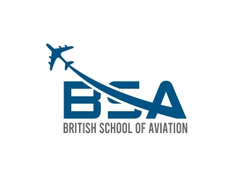 BRITISH SCHOOL OF AVIATION logo design by Webphixo