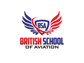BRITISH SCHOOL OF AVIATION logo design by YONK