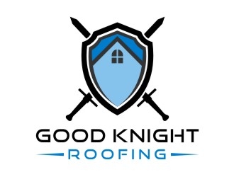Good Knight Roofing logo design by dibyo