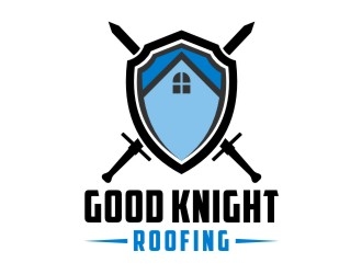 Good Knight Roofing logo design by dibyo